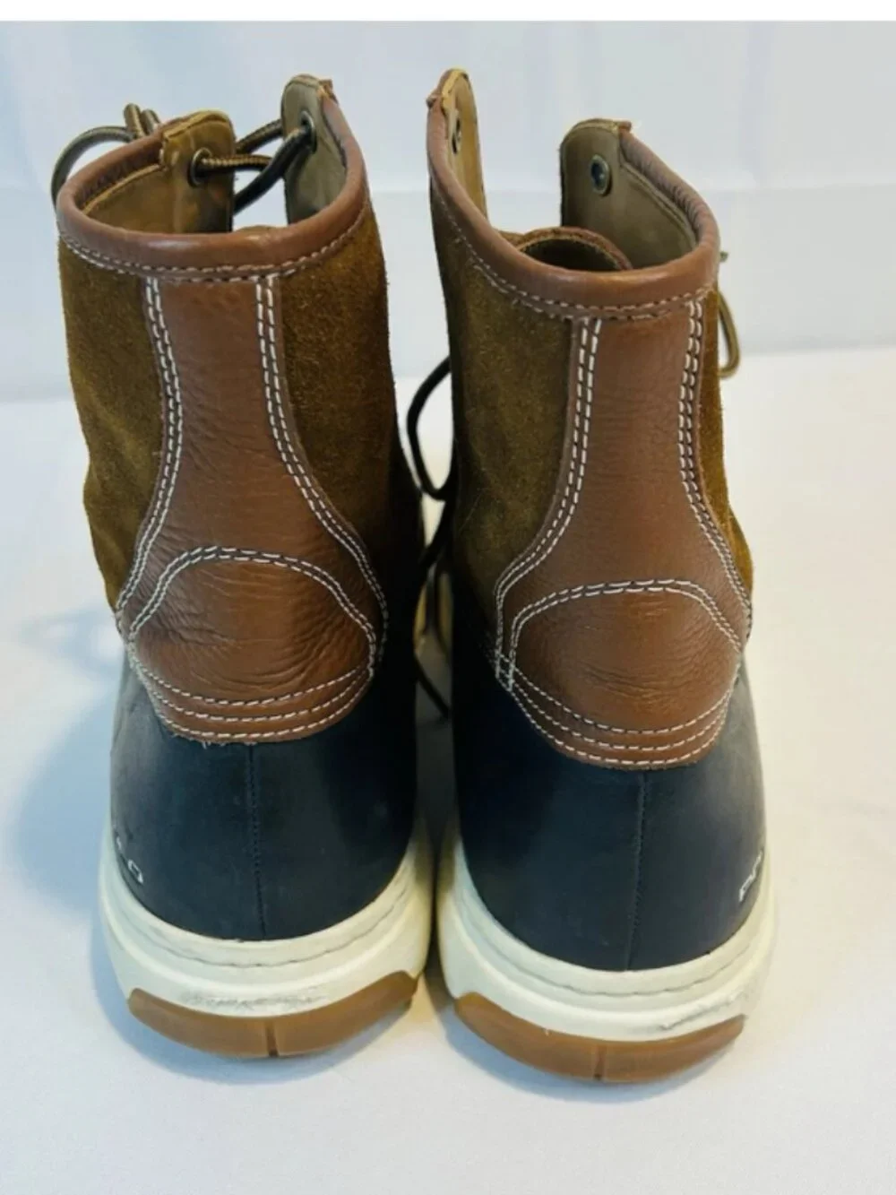Polo Ralph Lauren Men's Black/Brown DECLAN Water Repellent Duck Boots, Size 8.5D
